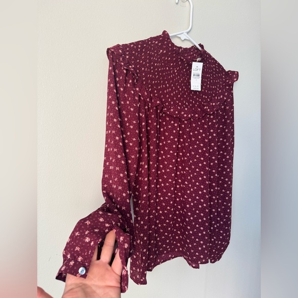 Monarch Ruffle Smocked Yoke Blouse Size S - Picture 6 of 11